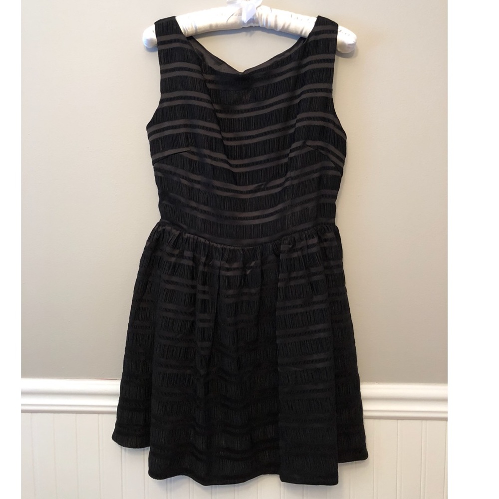 Black Babydoll Dress, with backless cutout - Sz. M